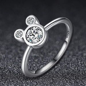 Mickey Mouse cubic zirconia Ring